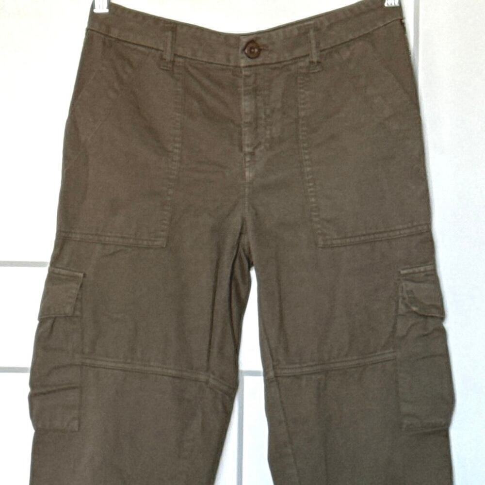 Joie Womens Embellished Utility Cargo Fatigue Olive Pant Size 4 - Picture 4 of 10